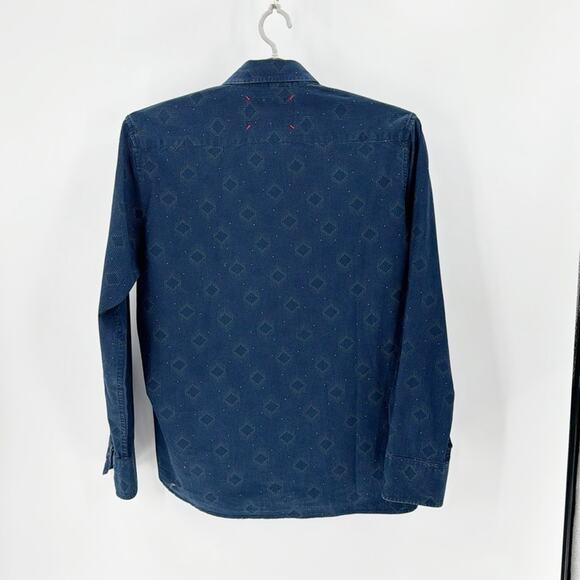 Robert Graham blue Aztec western indigenous blue button down s SIZE xl - Picture 9 of 10